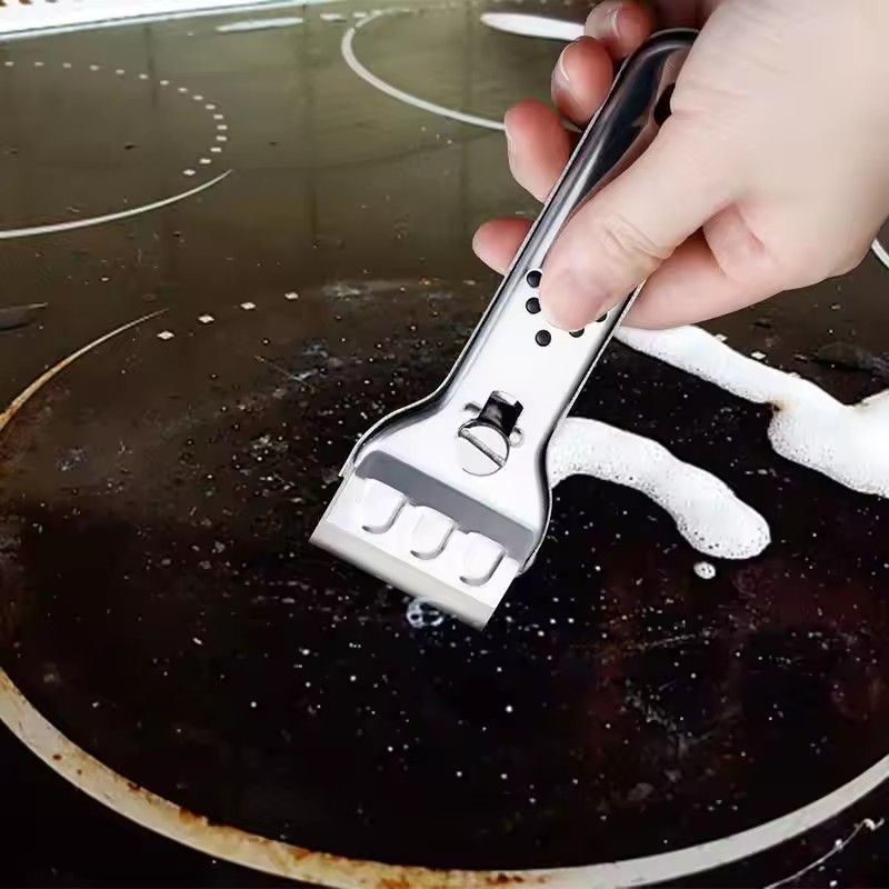 1PC  Multi functional glass cleaning shovel, suitable for wall tiles, kitchen stoves, and household cleaning tools