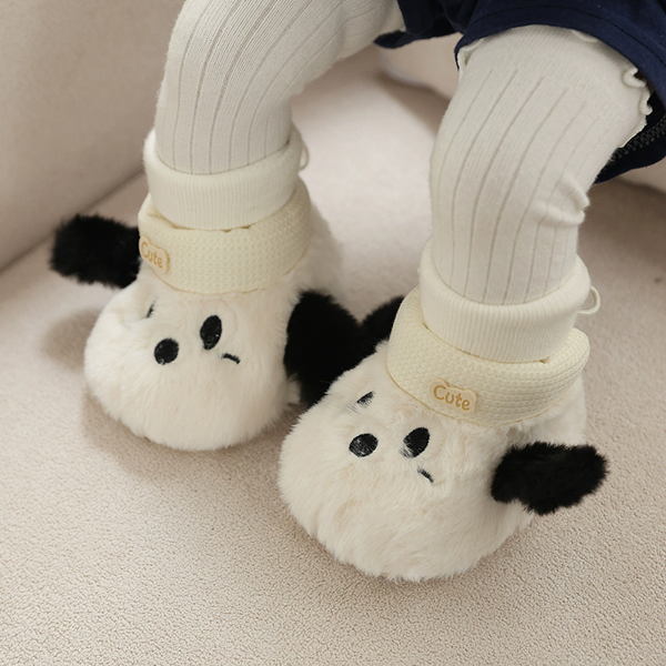 1PairNew Baby Shoes 0-1 Year Old Cartoon Shoes and Socks with One Piece, Non Dropping Heel, Thickened and Velvet Shoes and Socks