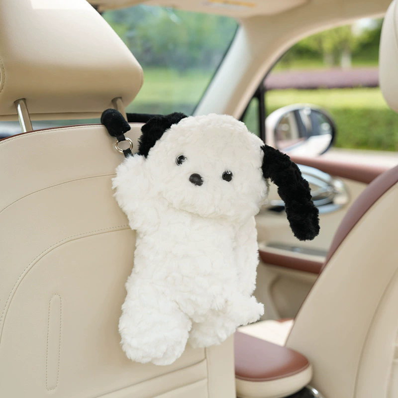 1PC  Universal Car Tissue Hanger Doll Cute Creative Hanging Tissue Holder Plush Vehicle Tissue Case Paper Box