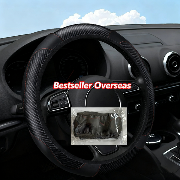 1 Pc of Car Steering Wheel Cover Accessory, Breathable and Anti Slip PU Leather Steering Wheel Cover, Suitable for 37-38cm Se