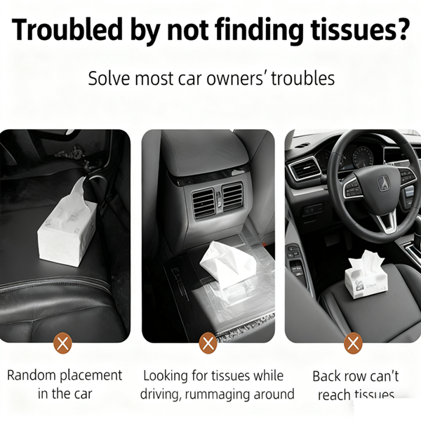 1PC  Universal Car Tissue Hanger Doll Cute Creative Hanging Tissue Holder Plush Vehicle Tissue Case Paper Box