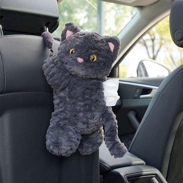 1PC  Universal Car Tissue Hanger Doll Cute Creative Hanging Tissue Holder Plush Vehicle Tissue Case Paper Box