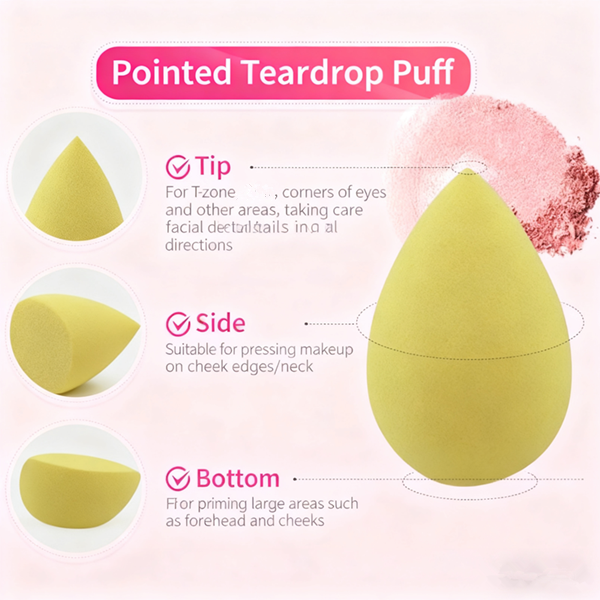 4PCS  Makeup Sponge Blender Beauty Egg Cosmetic Puff Soft Foundation Sponges Powder Puff Women Make Up Accessories Beauty Tools