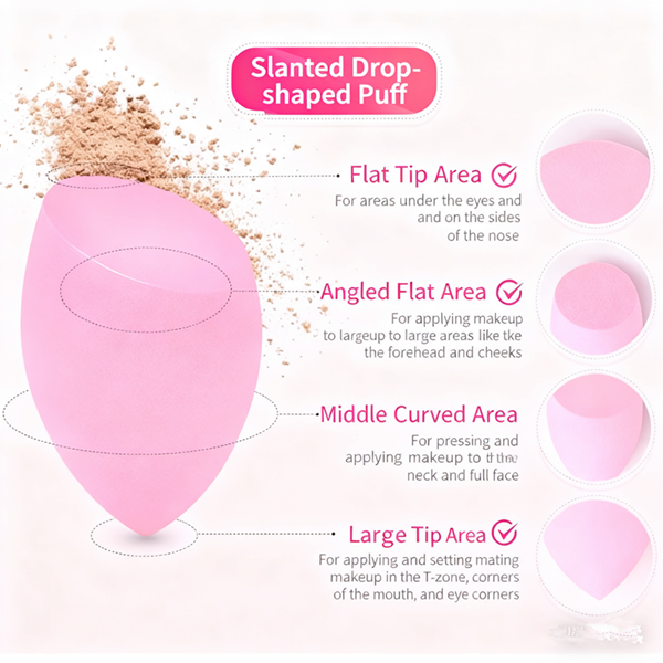 4PCS  Makeup Sponge Blender Beauty Egg Cosmetic Puff Soft Foundation Sponges Powder Puff Women Make Up Accessories Beauty Tools
