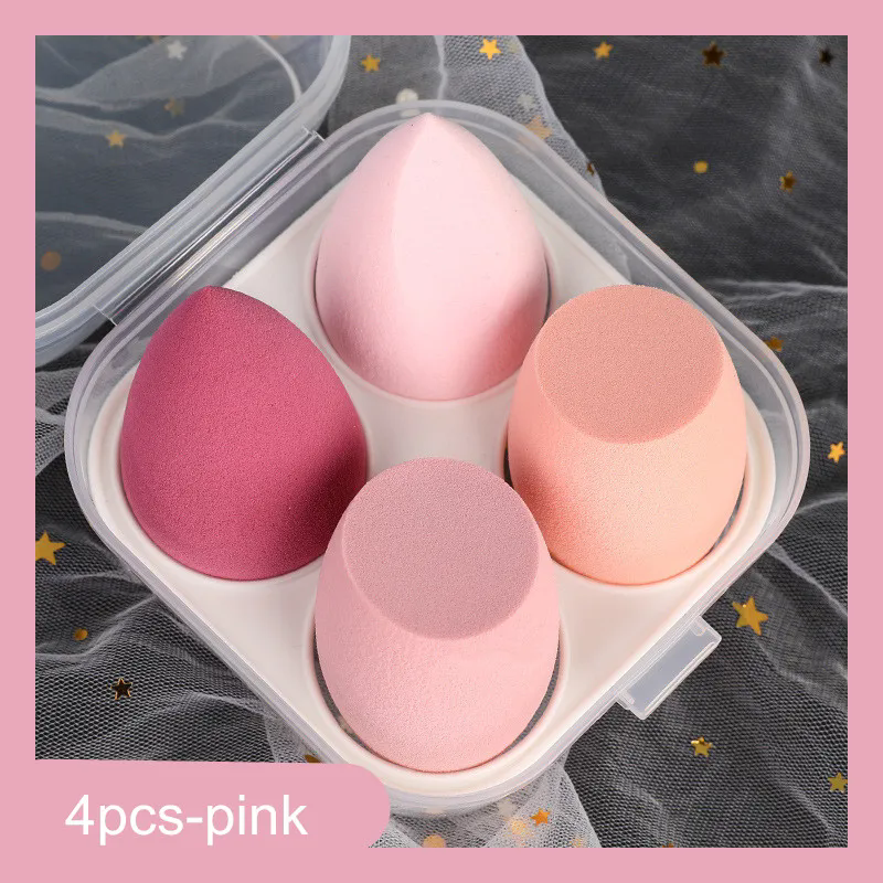 4PCS  Makeup Sponge Blender Beauty Egg Cosmetic Puff Soft Foundation Sponges Powder Puff Women Make Up Accessories Beauty Tools