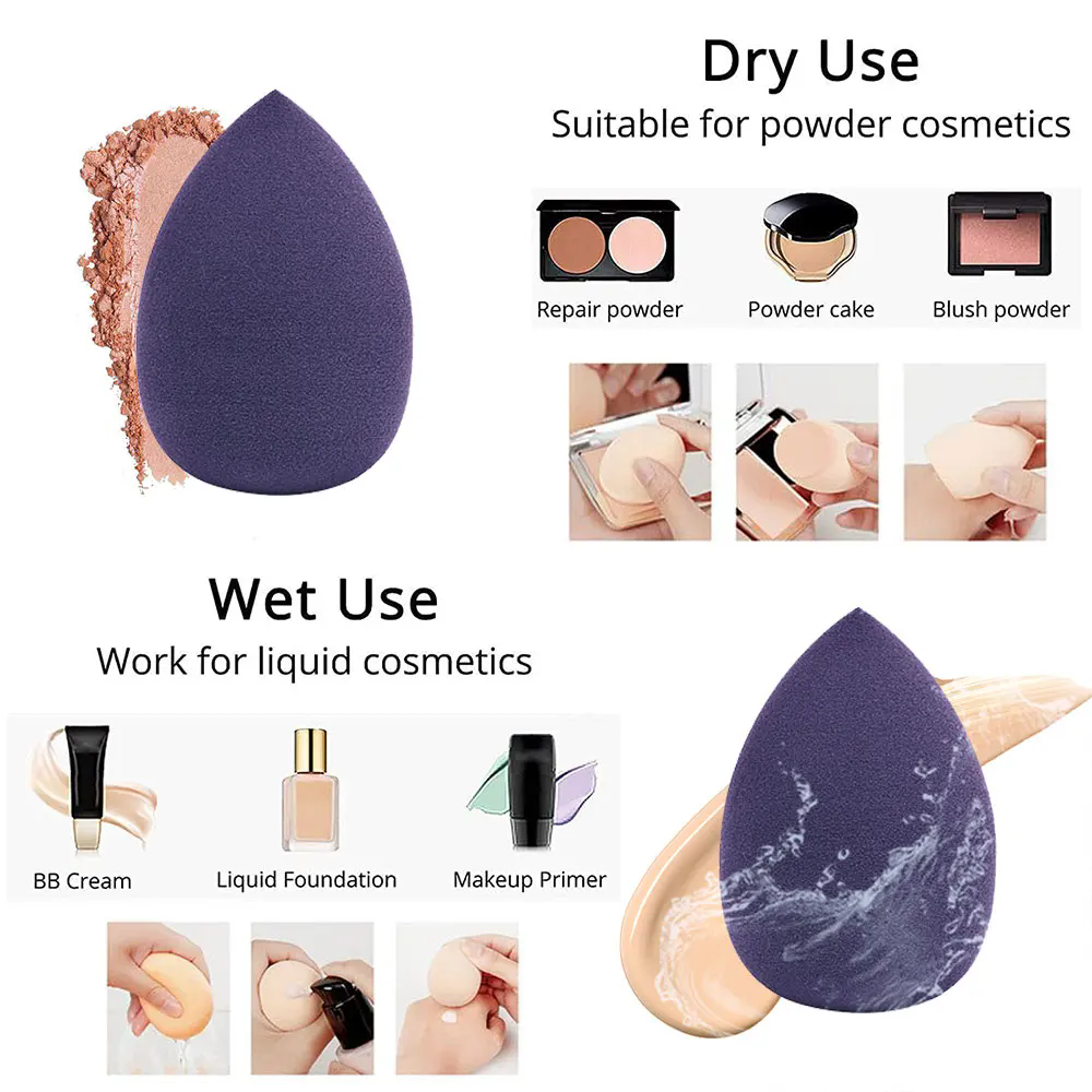 4PCS  Makeup Sponge Blender Beauty Egg Cosmetic Puff Soft Foundation Sponges Powder Puff Women Make Up Accessories Beauty Tools