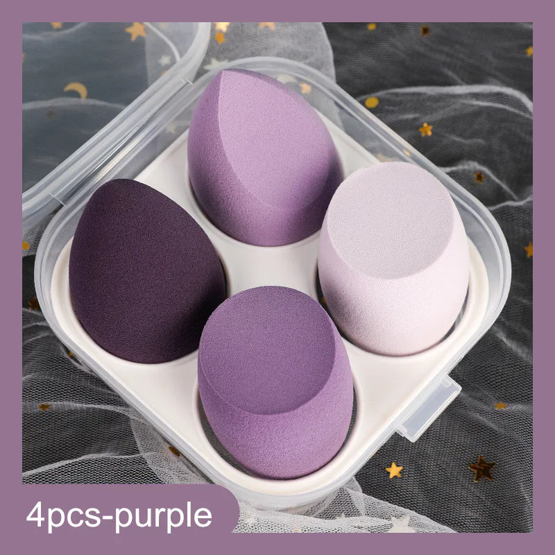 4PCS  Makeup Sponge Blender Beauty Egg Cosmetic Puff Soft Foundation Sponges Powder Puff Women Make Up Accessories Beauty Tools
