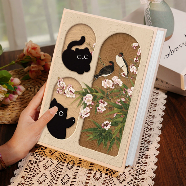 1PC  3 Inch Album Large Capacity Photo Album Storage Horizontal Photo Album Family Commemorative Photo Insert Cute Panda Kitten