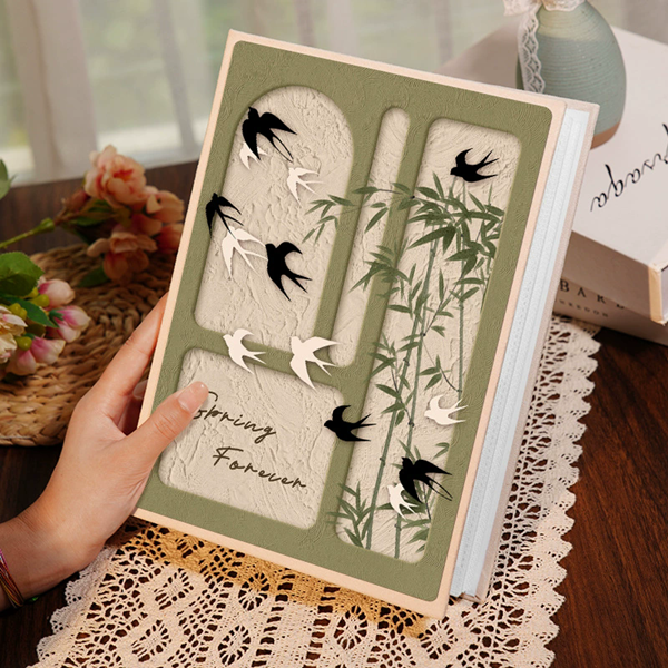 1PC  3 Inch Album Large Capacity Photo Album Storage Horizontal Photo Album Family Commemorative Photo Insert Cute Panda Kitten