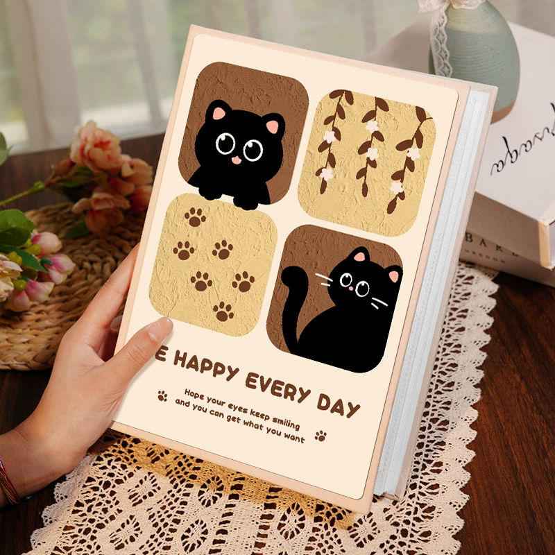 1PC  3 Inch Album Large Capacity Photo Album Storage Horizontal Photo Album Family Commemorative Photo Insert Cute Panda Kitten