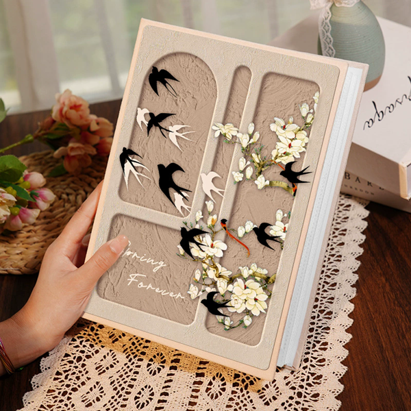 1PC  3 Inch Album Large Capacity Photo Album Storage Horizontal Photo Album Family Commemorative Photo Insert Cute Panda Kitten