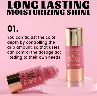 1PC  Liquid powder blusher multi-color matte powder blusher liquid durable pink light color brightening natural cosmetics view 7