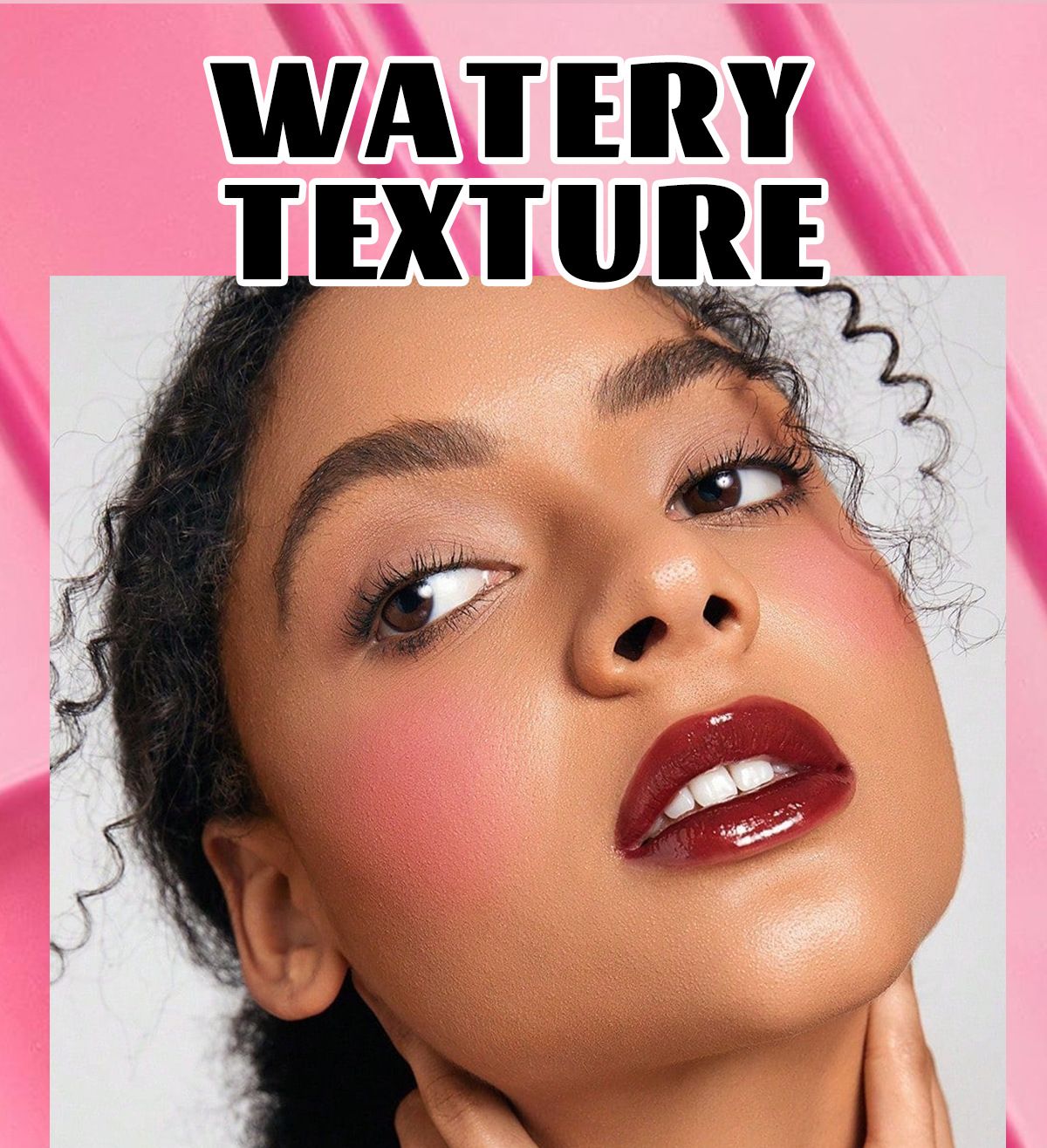 1PC  Liquid powder blusher multi-color matte powder blusher liquid durable pink light color brightening natural cosmetics view 2