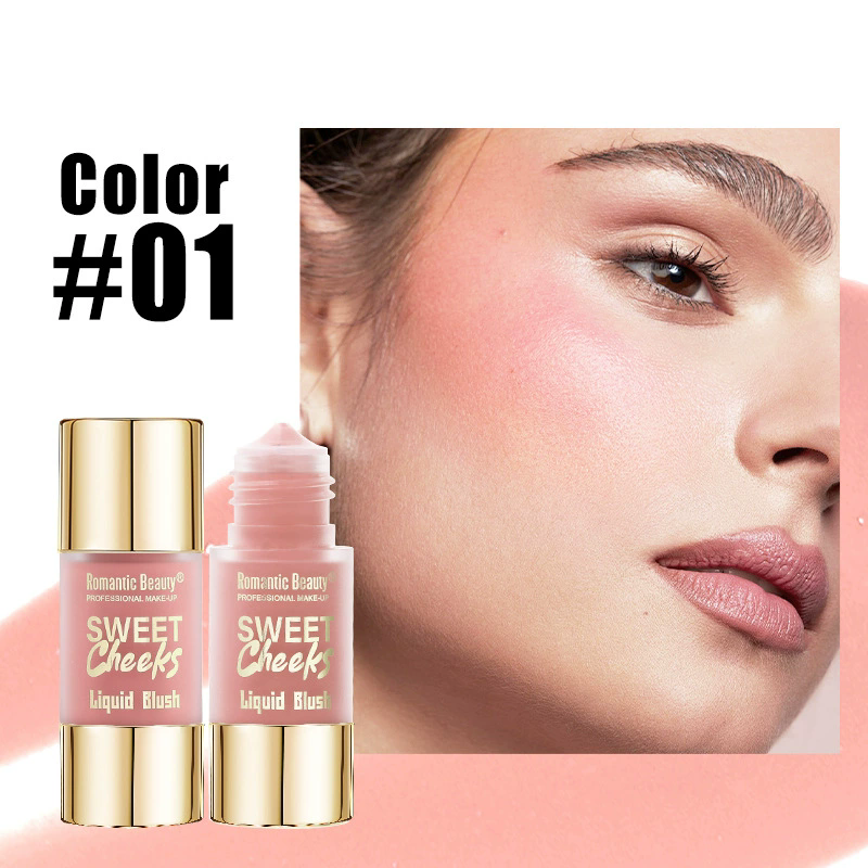 1PC  Liquid powder blusher multi-color matte powder blusher liquid durable pink light color brightening natural cosmetics view 9