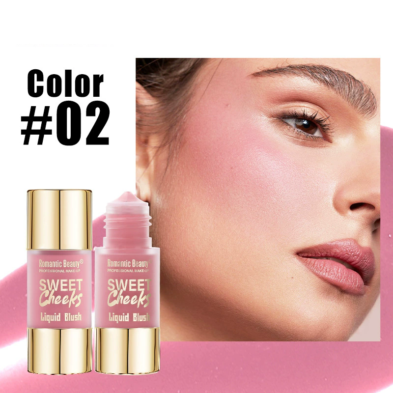 1PC  Liquid powder blusher multi-color matte powder blusher liquid durable pink light color brightening natural cosmetics view 10