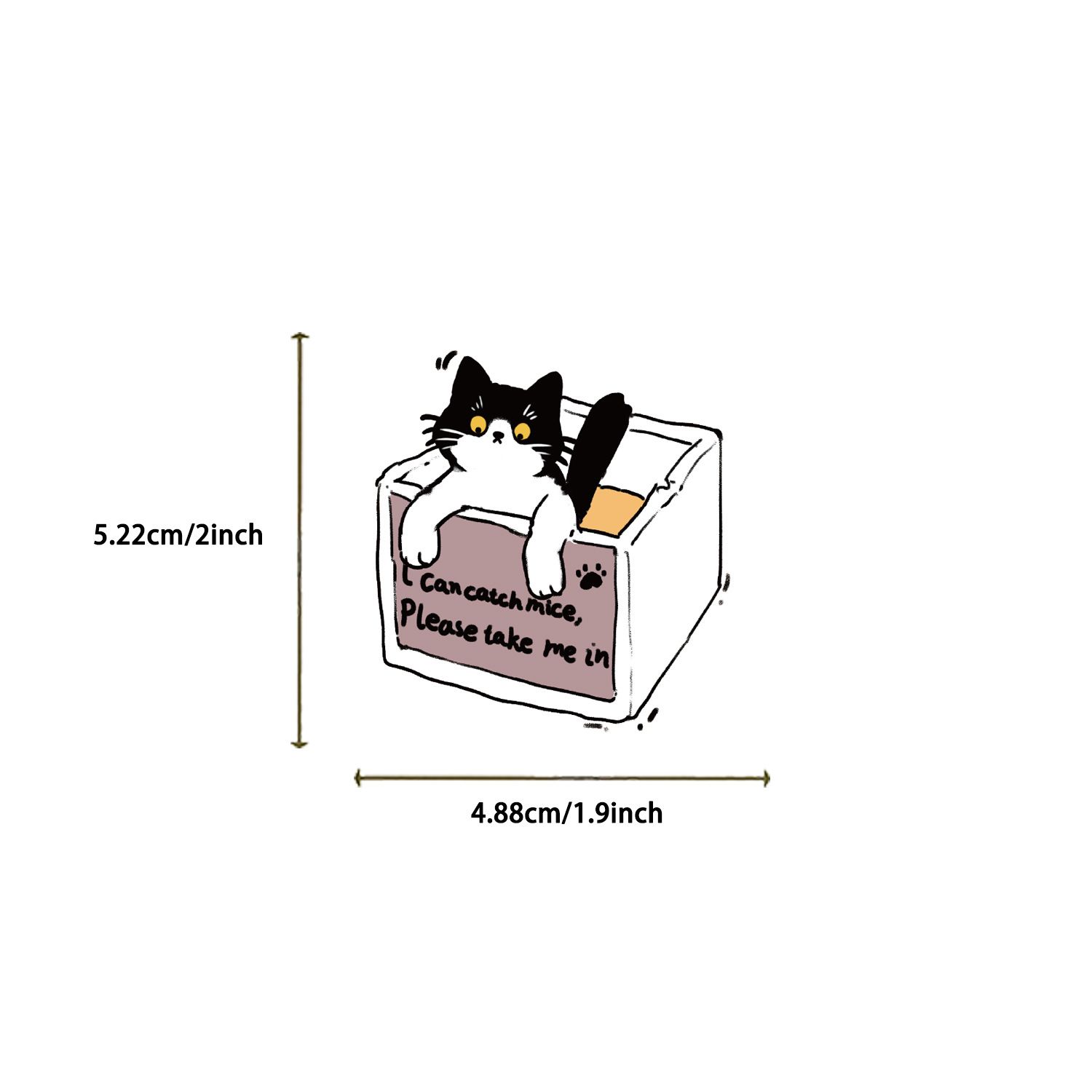 50Pcs Cute Tuxedo Cat Animals Cartoon Graffiti Stickers Phone Guitar Laptop Notebook Suitcase Cup Waterproof Sticker Kids Toy