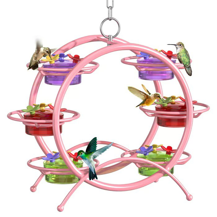 1Set  Hanging Hummingbird Feeder Attract Birds Outdoor Humming Bird Feeder For Outside Garden Backyard Patio Deck