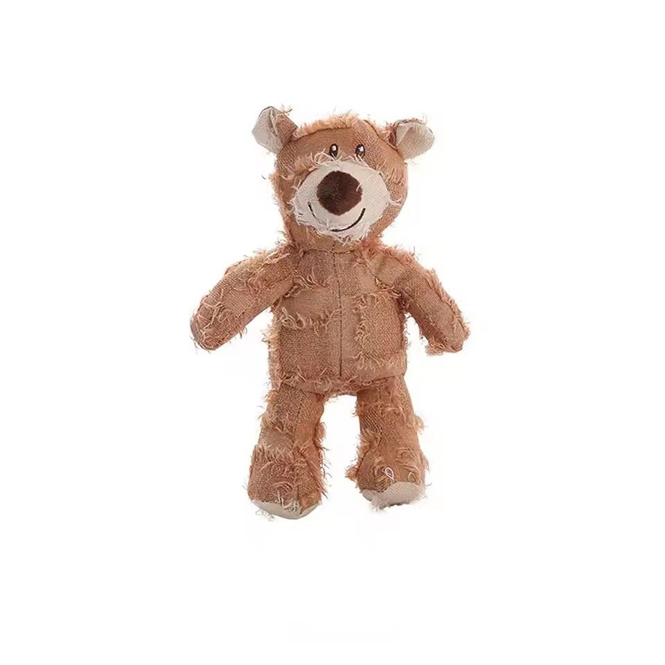 1PC  Pet Dog Plush Toys Bear Squeaking Stuffed Toys For Dogs Cat Chew Squeak Toy for Small Dogs Play Funny Training
