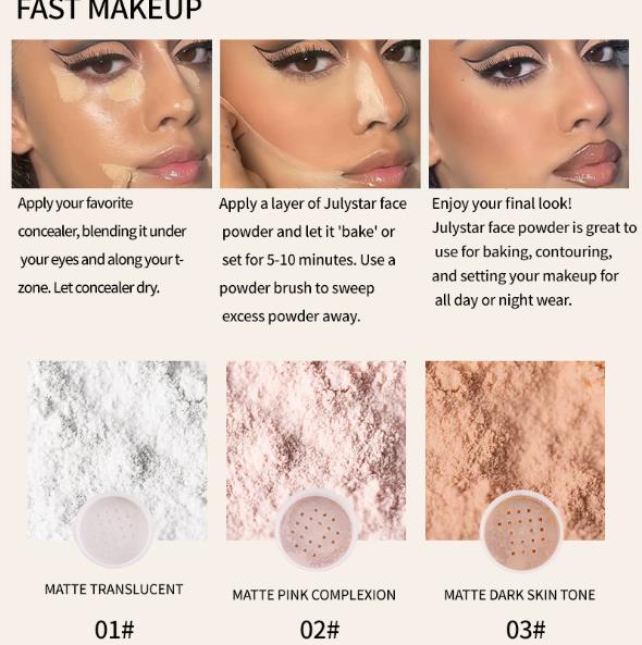 1PC Mini Makeup Face Powder Waterproof Face Powder For Setting Or Foundation Matte Finish Compact Face Powder Cushion Foundation