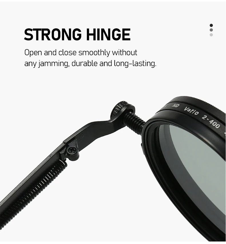 1PC   Polarized Round Sunglasses Men ND9 Adjustable Dimming Sun Glasses Women Retro Punk Fishing Eyeglasses Outdoor Shades UV400 FZ-495