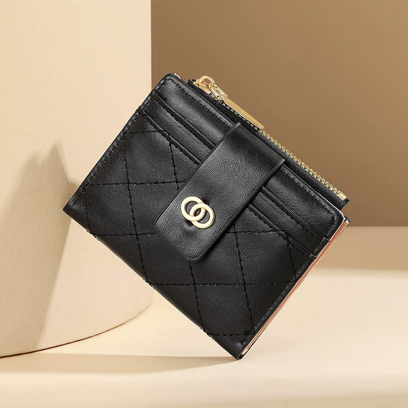 1PC  Cute Cat Wallets for Women Card Holder Small Purses with Zip Coin Pocket High Quality Square Hand Bags