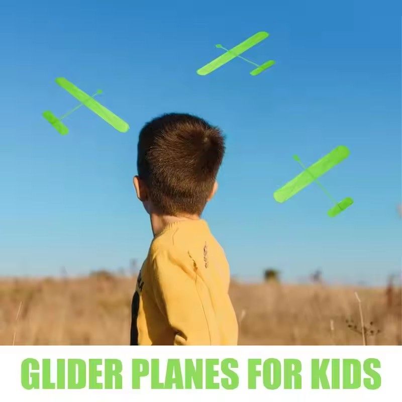 Glider Planes Flying Airplane Toys Outdoor Toddler Entertainment Flying Supplies Interactive Glider Toy for Park Beach Garden