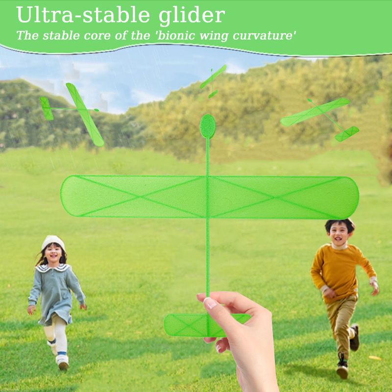 Glider Planes Flying Airplane Toys Outdoor Toddler Entertainment Flying Supplies Interactive Glider Toy for Park Beach Garden