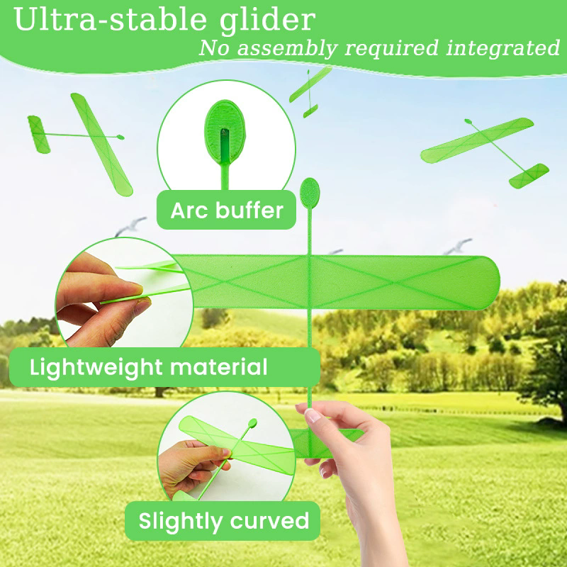 Glider Planes Flying Airplane Toys Outdoor Toddler Entertainment Flying Supplies Interactive Glider Toy for Park Beach Garden