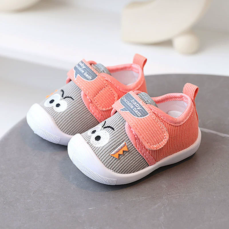 With Sound Baby Shoes Spring Autumn Infant Outwear Shoes Newborn First Walkers Little Boy Girl Shoes For Baby Pink, Gray