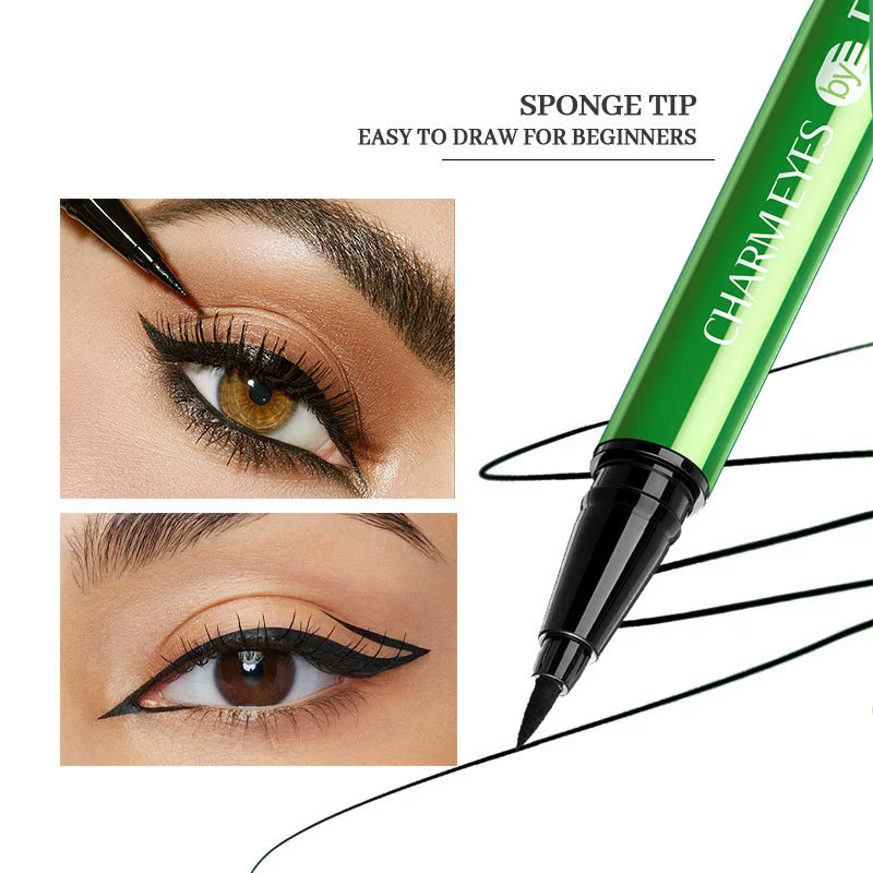 1PC    eyeliner liquid pen, fast drying, waterproof, lasting, natural, smooth, extremely thin, horizontal silkworm eyeliner pen view 3