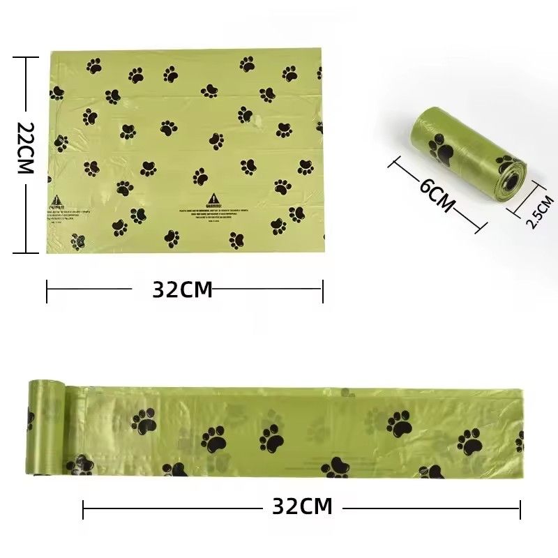Biodegradable Pet Waste Bags Thickened Portable Printed Dog Poop Bags Eco-friendly Outdoor Pet Poop Pickup Bags with Organizer