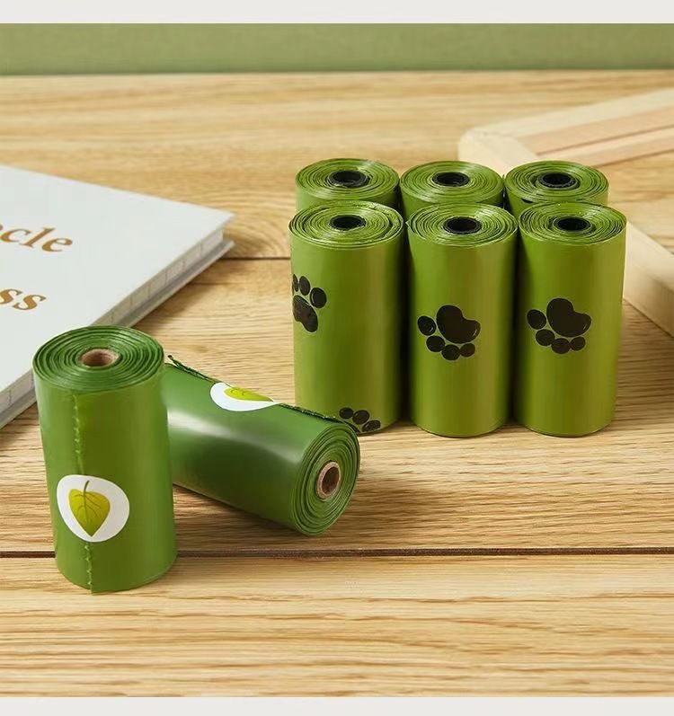 Biodegradable Pet Waste Bags Thickened Portable Printed Dog Poop Bags Eco-friendly Outdoor Pet Poop Pickup Bags with Organizer