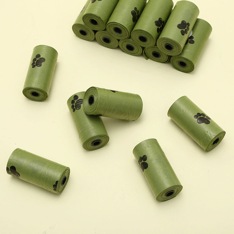 Biodegradable Pet Waste Bags Thickened Portable Printed Dog Poop Bags Eco-friendly Outdoor Pet Poop Pickup Bags with Organizer