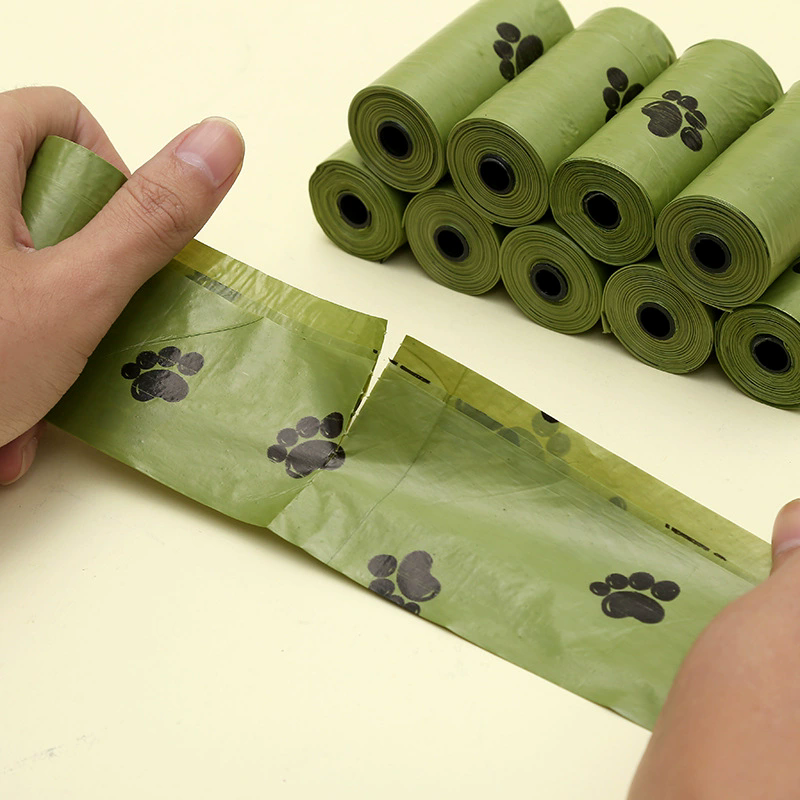 Biodegradable Pet Waste Bags Thickened Portable Printed Dog Poop Bags Eco-friendly Outdoor Pet Poop Pickup Bags with Organizer