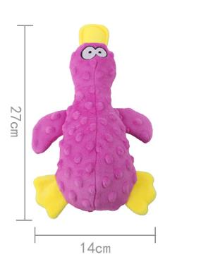 1PC   Duck Soft Plush Stuffed Raw Dog Toys for small Puppy dogs Interactive Squeaky Dog Bite Toy Sound Paper Chew Tooth