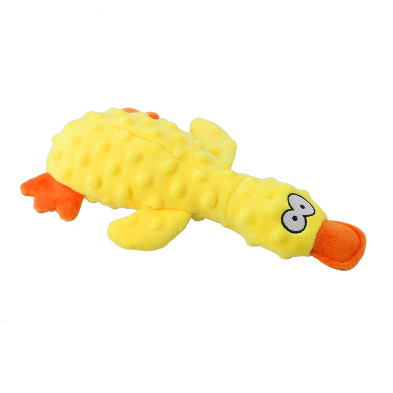 1PC   Duck Soft Plush Stuffed Raw Dog Toys for small Puppy dogs Interactive Squeaky Dog Bite Toy Sound Paper Chew Tooth