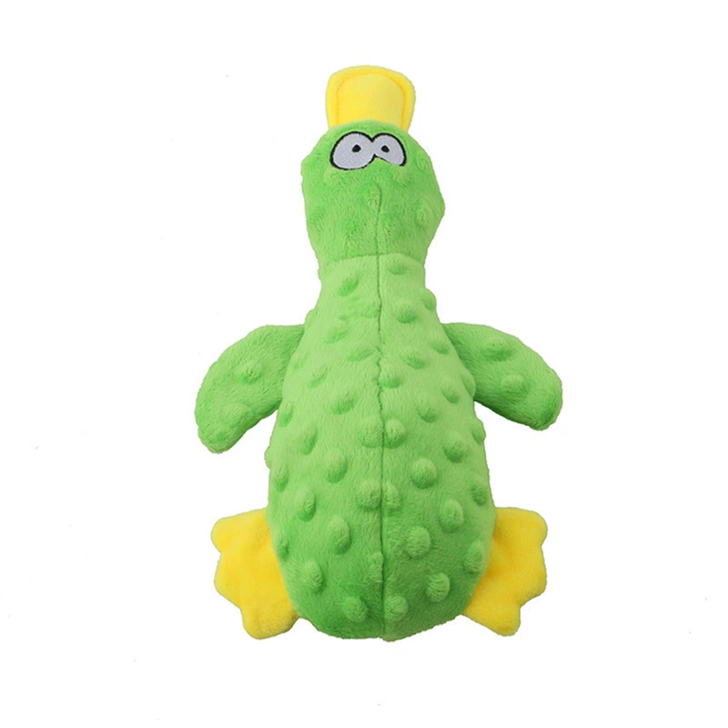 1PC   Duck Soft Plush Stuffed Raw Dog Toys for small Puppy dogs Interactive Squeaky Dog Bite Toy Sound Paper Chew Tooth