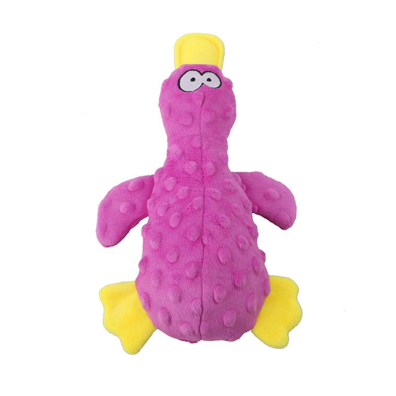 1PC   Duck Soft Plush Stuffed Raw Dog Toys for small Puppy dogs Interactive Squeaky Dog Bite Toy Sound Paper Chew Tooth