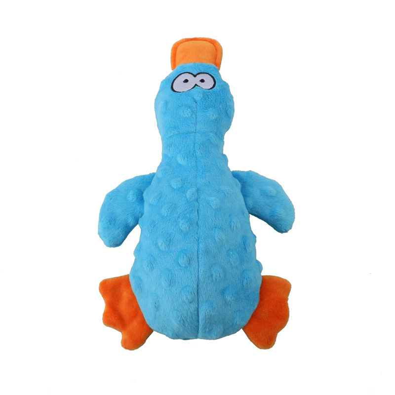 1PC   Duck Soft Plush Stuffed Raw Dog Toys for small Puppy dogs Interactive Squeaky Dog Bite Toy Sound Paper Chew Tooth