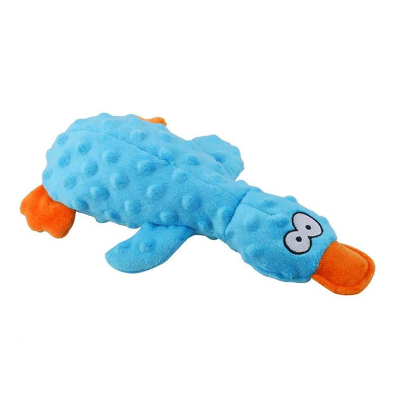 1PC   Duck Soft Plush Stuffed Raw Dog Toys for small Puppy dogs Interactive Squeaky Dog Bite Toy Sound Paper Chew Tooth