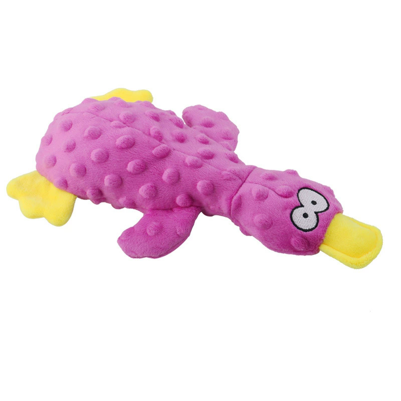 1PC   Duck Soft Plush Stuffed Raw Dog Toys for small Puppy dogs Interactive Squeaky Dog Bite Toy Sound Paper Chew Tooth