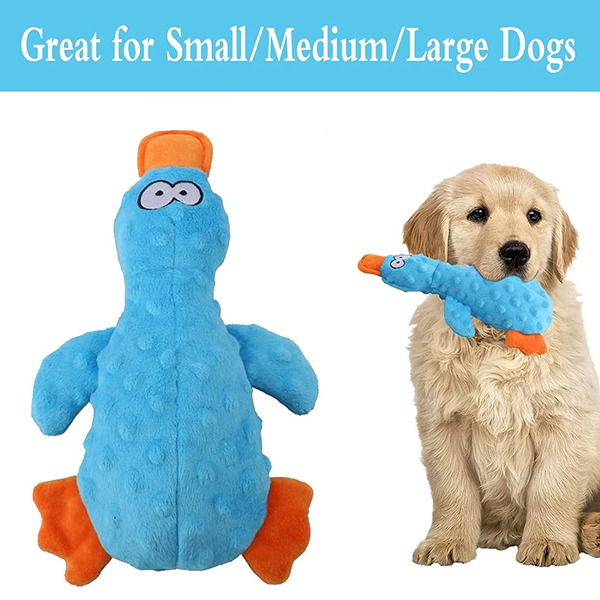1PC   Duck Soft Plush Stuffed Raw Dog Toys for small Puppy dogs Interactive Squeaky Dog Bite Toy Sound Paper Chew Tooth