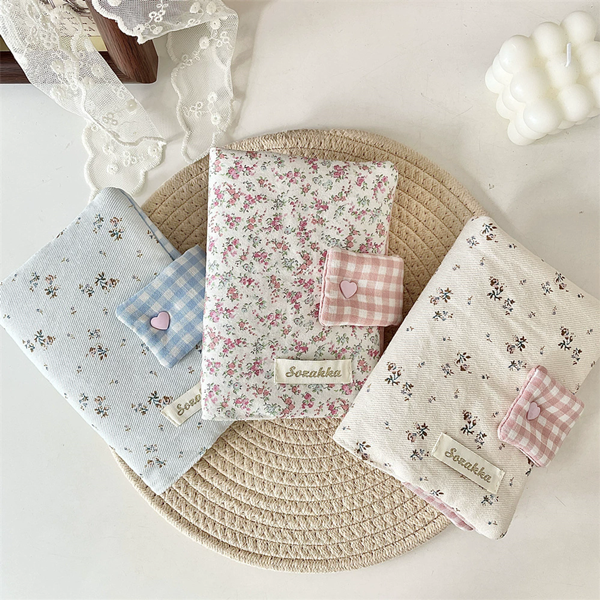 1PC    Multipurpose Floral Patterns Notebook Detachable Diary Stain Resistant Floral Print Diary Book Aesthetic Fabric