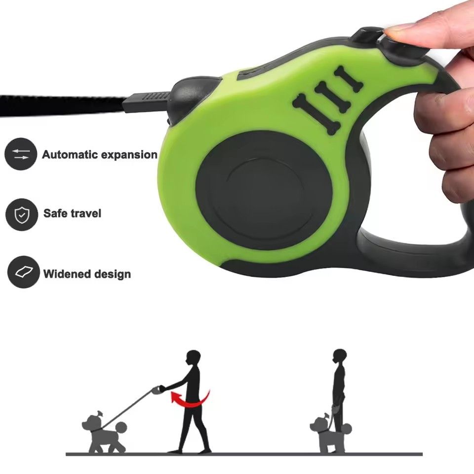 1PC   5m Retractable Dog Leash Automatic Telescopic Tractor Dog Rope Flexible Nylon Leash Traction Puppy Cats Dogs Pet Supplies