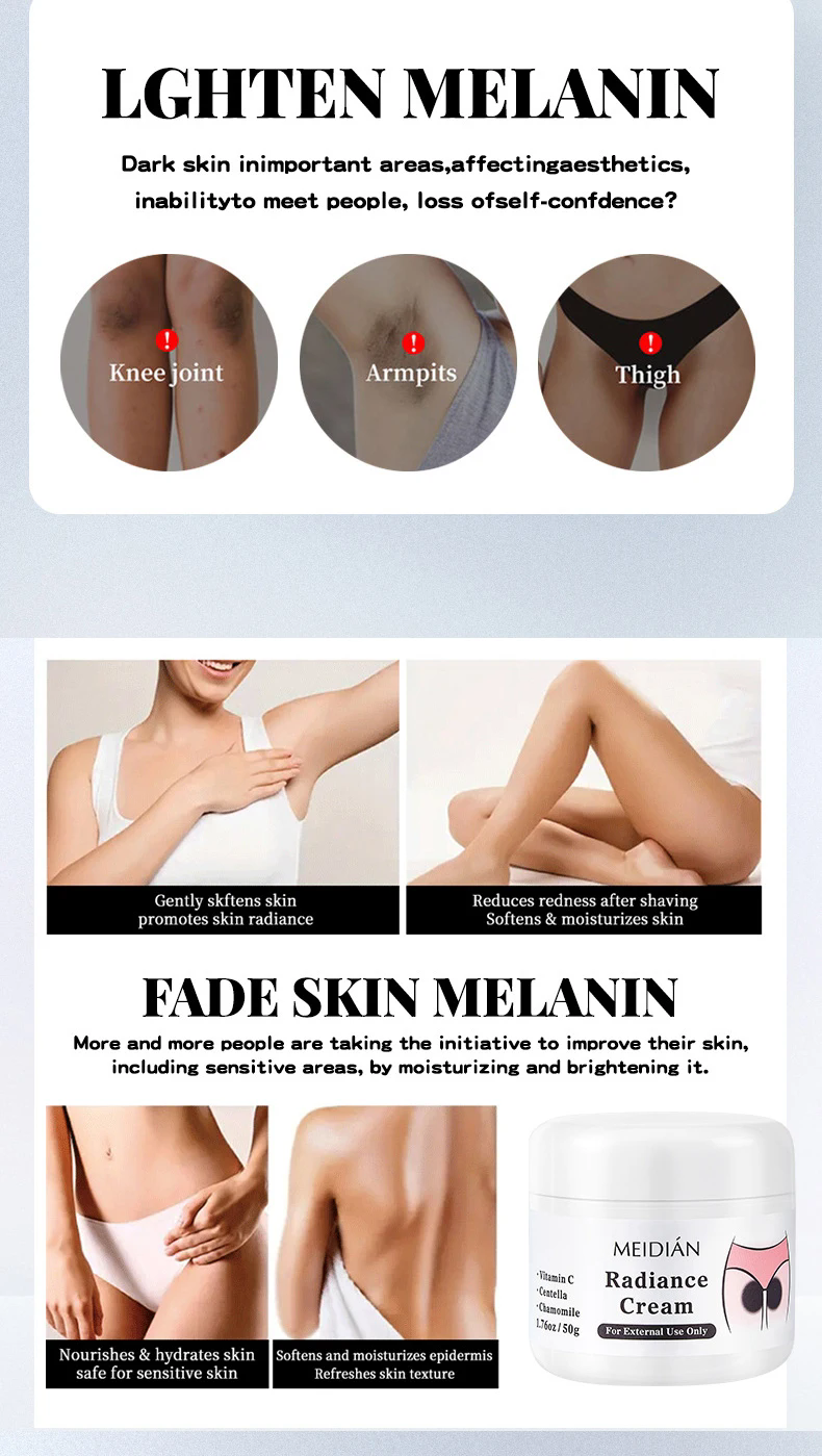 Whitening cream for intimate parts, armpits, buttocks, knees, lightens the inside of the thighs, intimate parts, eliminates B2-1039