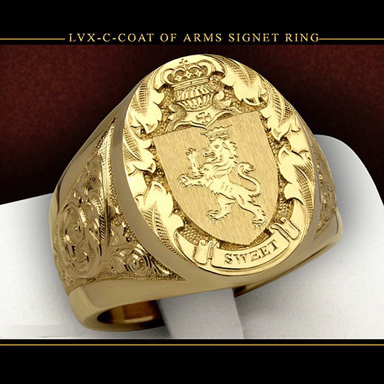 Fashion Niche Domineering Crown Lion Ring Royal Seal Personalized Domineering Street Fashion Party Men's Ring  Accessories A-2134