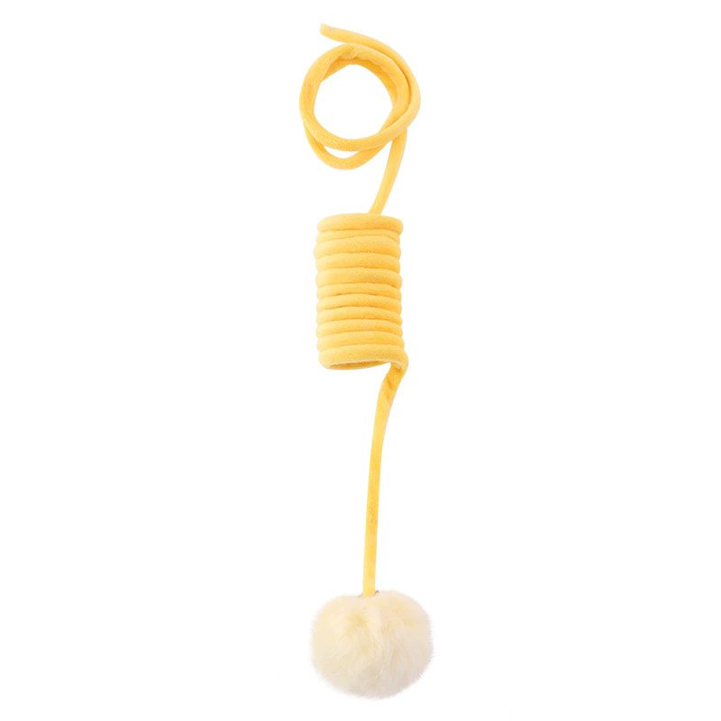 1PC    Pet Toy Interactive Cat Toys Funny Cat Stick Spring Rope Ball Plush Toy Interactive Play Training Toys Cats Supplies