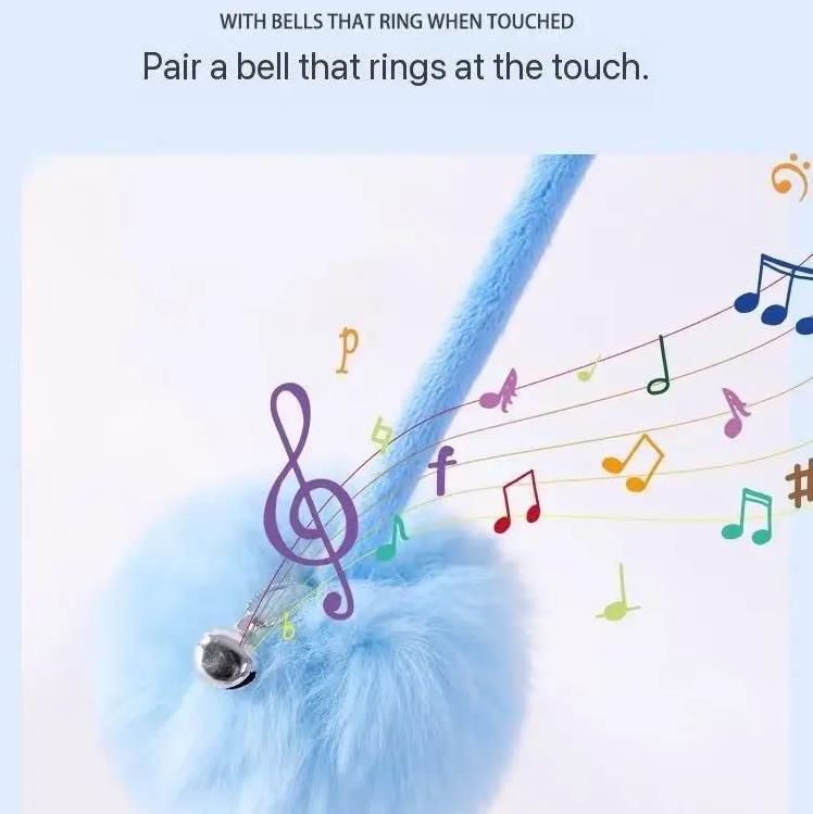 1PC    Pet Toy Interactive Cat Toys Funny Cat Stick Spring Rope Ball Plush Toy Interactive Play Training Toys Cats Supplies