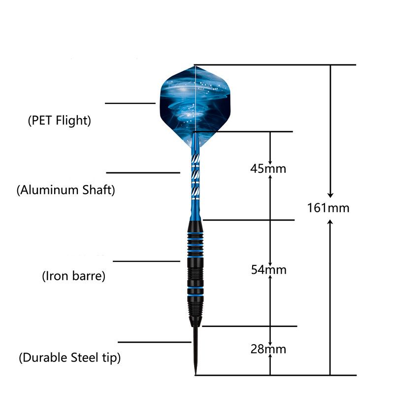 Tungsten Darts 3pcs/sets with Case+Steel Tip Needle+Barrel+Flights+Sports Shafts Professional Monochrome/Bicolor Darts Gifts