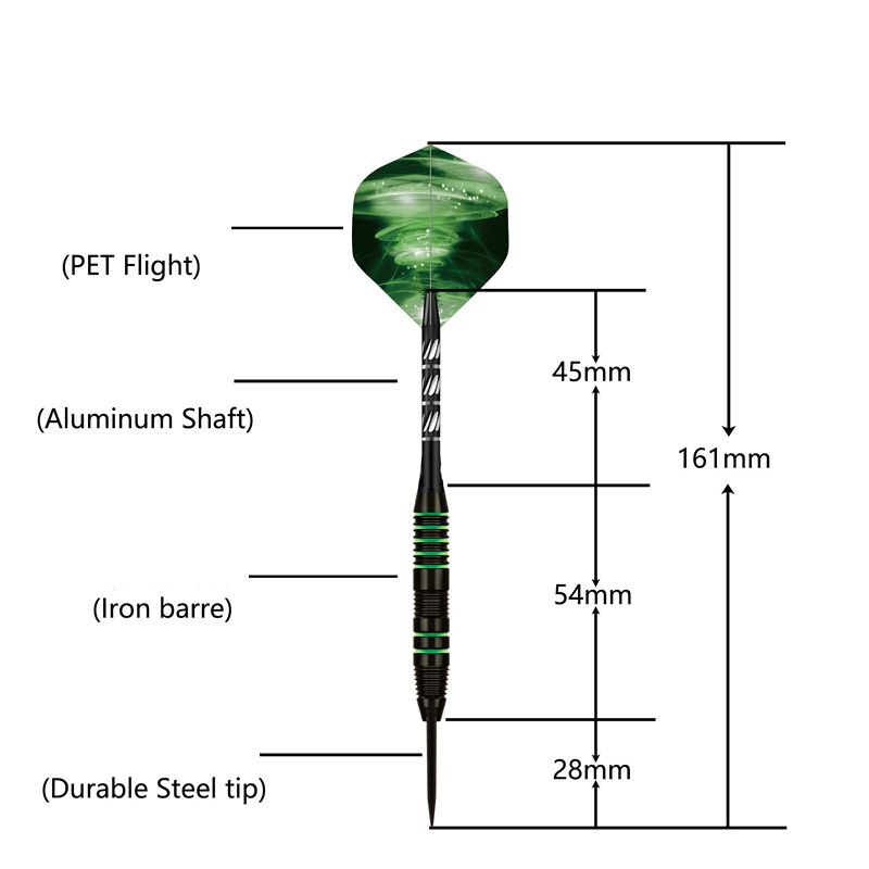 Tungsten Darts 3pcs/sets with Case+Steel Tip Needle+Barrel+Flights+Sports Shafts Professional Monochrome/Bicolor Darts Gifts